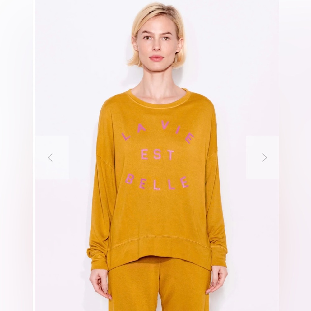 NWT Sundry LA VIE oversized sweatshirt in honey - M/2